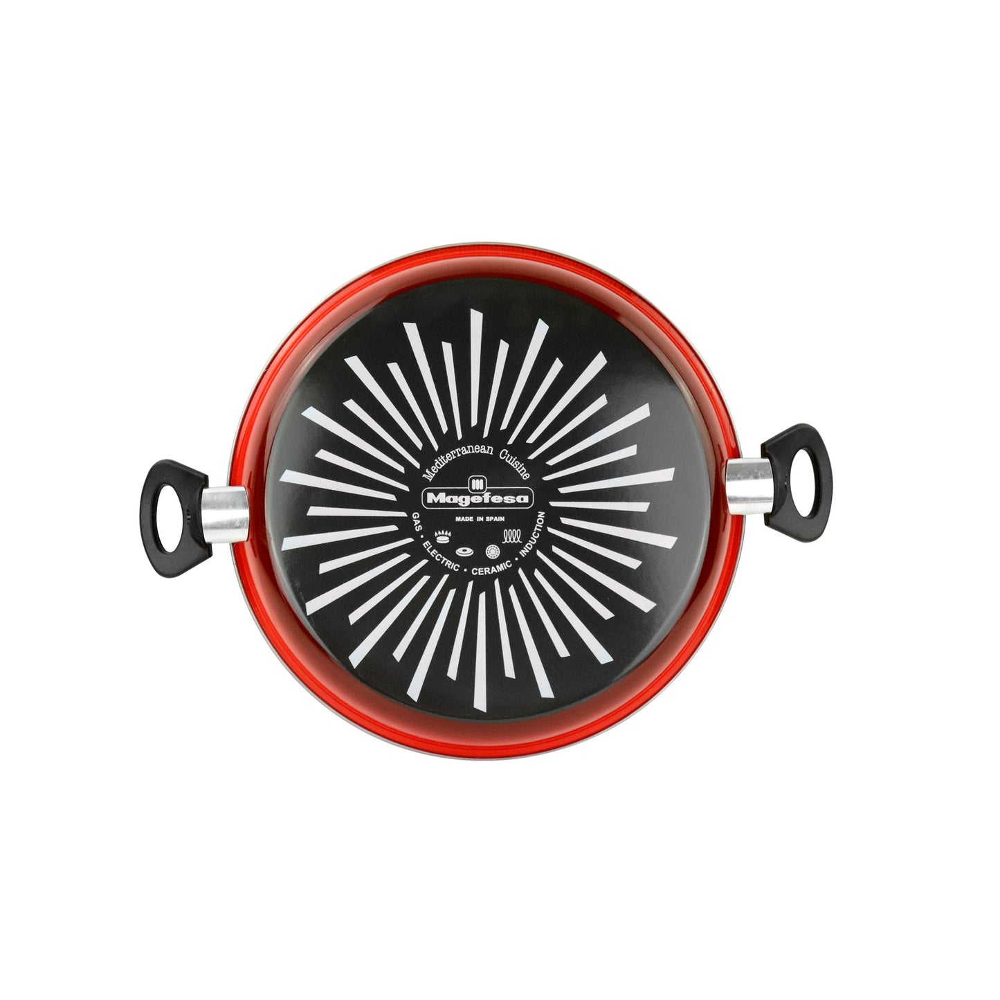 Paellera 'sr' Ø28cm Acero Esmaltado Rojo Magefesa_5