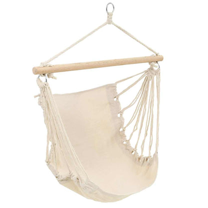 Columpio/hamaca Grande De Tela Blanco Crema_1