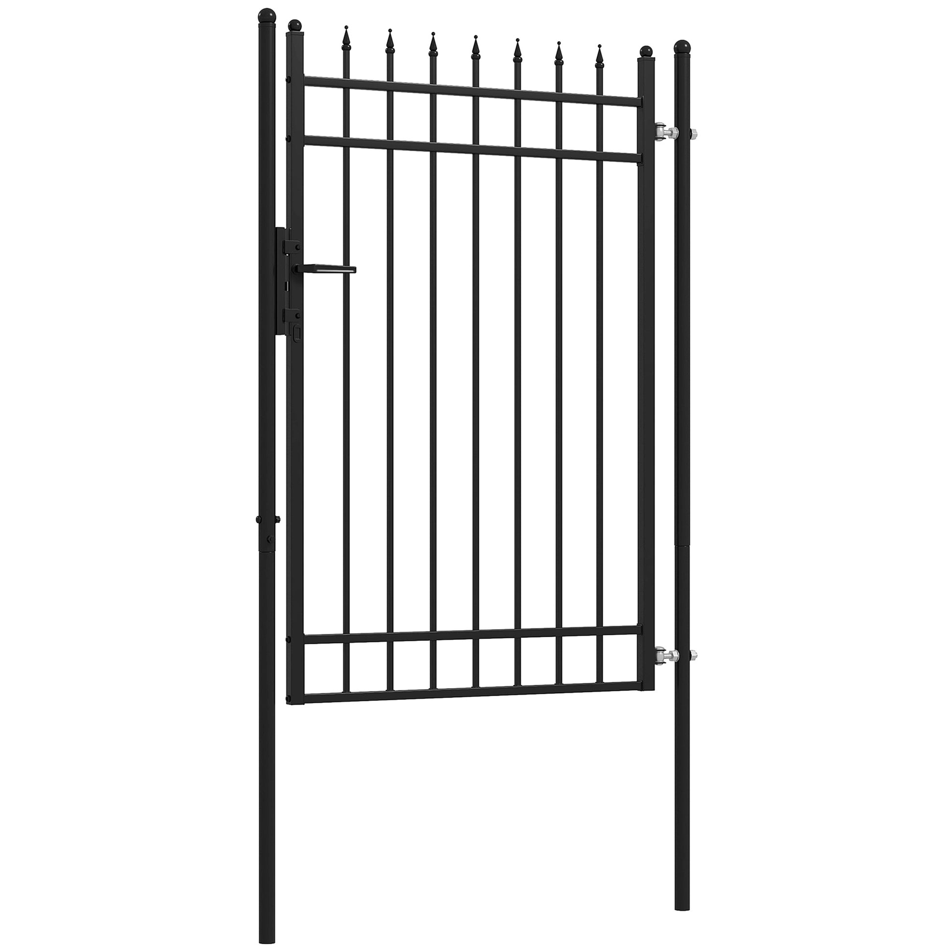 Outsunny Puerta De Jardín Con Decoración De Flechas 107x204 Cm Negro_0