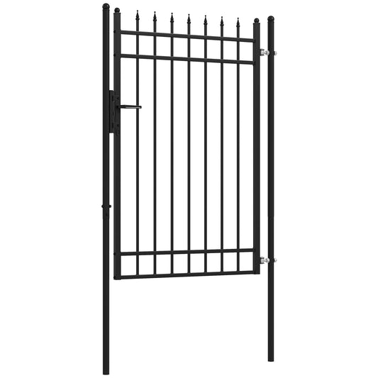 Outsunny Puerta De Jardín Con Decoración De Flechas 107x204 Cm Negro_0