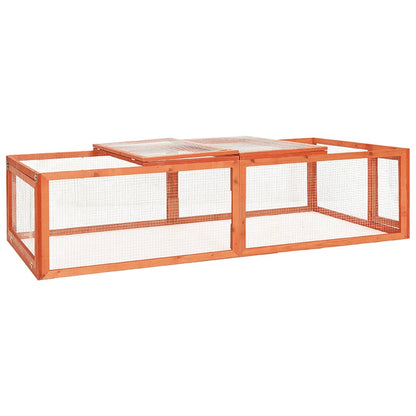 Conejera De Madera Maciza De Abeto 183x90x46,5 Cm_1
