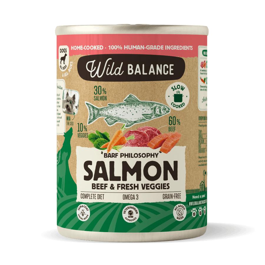 Wild Balance Salmão e Carne Barf Lata para Cães 400g