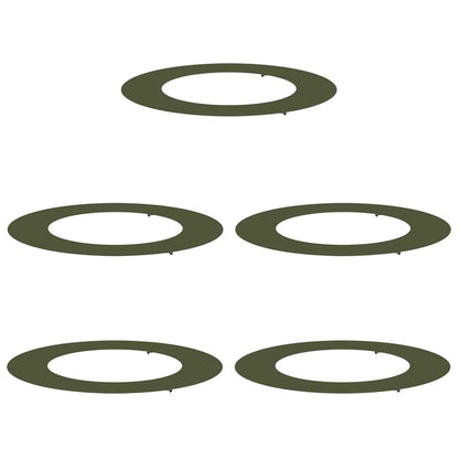 Adecuado Para Anillos De Árbol Plano 5 Pcs Verde Oliva_0