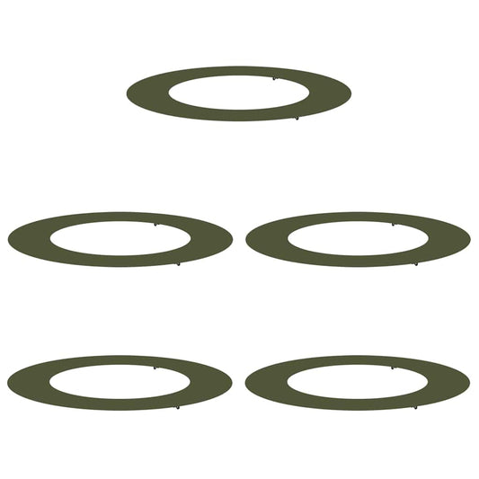 Adecuado Para Anillos De Árbol Plano 5 Uds. Verde Oliva Acero_0