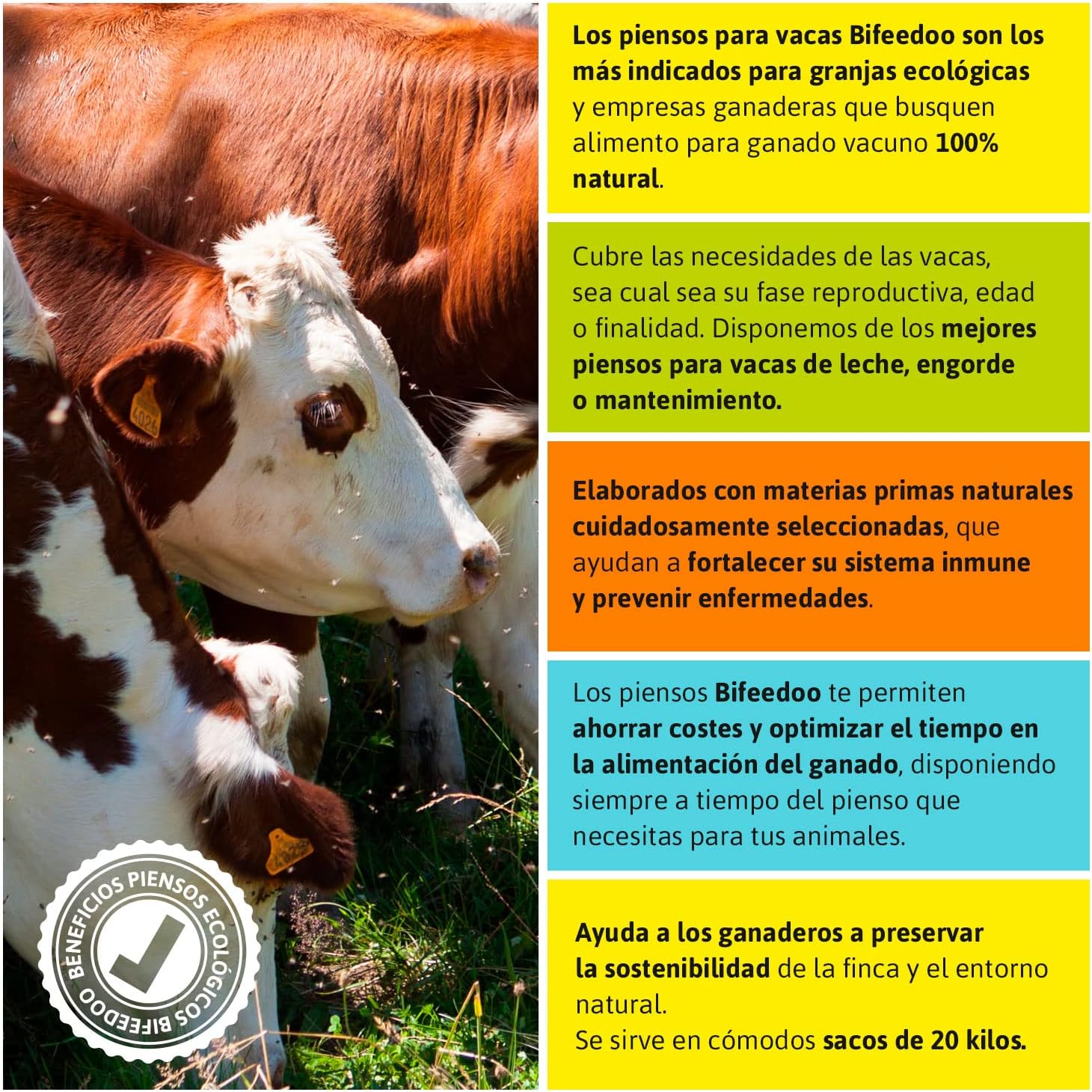 Pienso ECOLÓGICO para Vacas Mantenimiento 20kg – Alimentación Natural y Equilibrada | Nutrición Completa para Bovinos_3