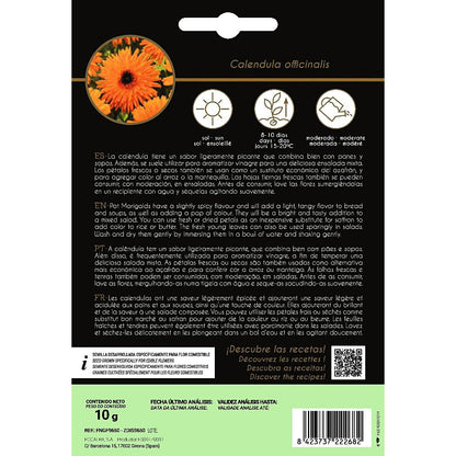 Sementes de flores comestíveis de Calendula Rocalba