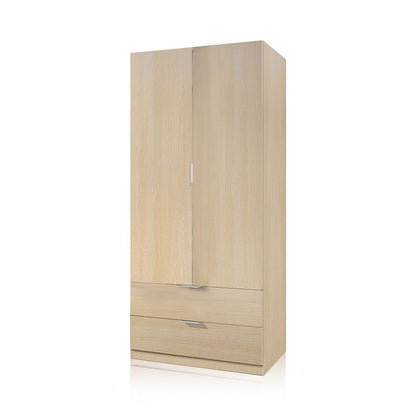 Armario Lark 2 Puertas 2 Cajones Melamina, Roble, 81,5 X 180 X 52_2
