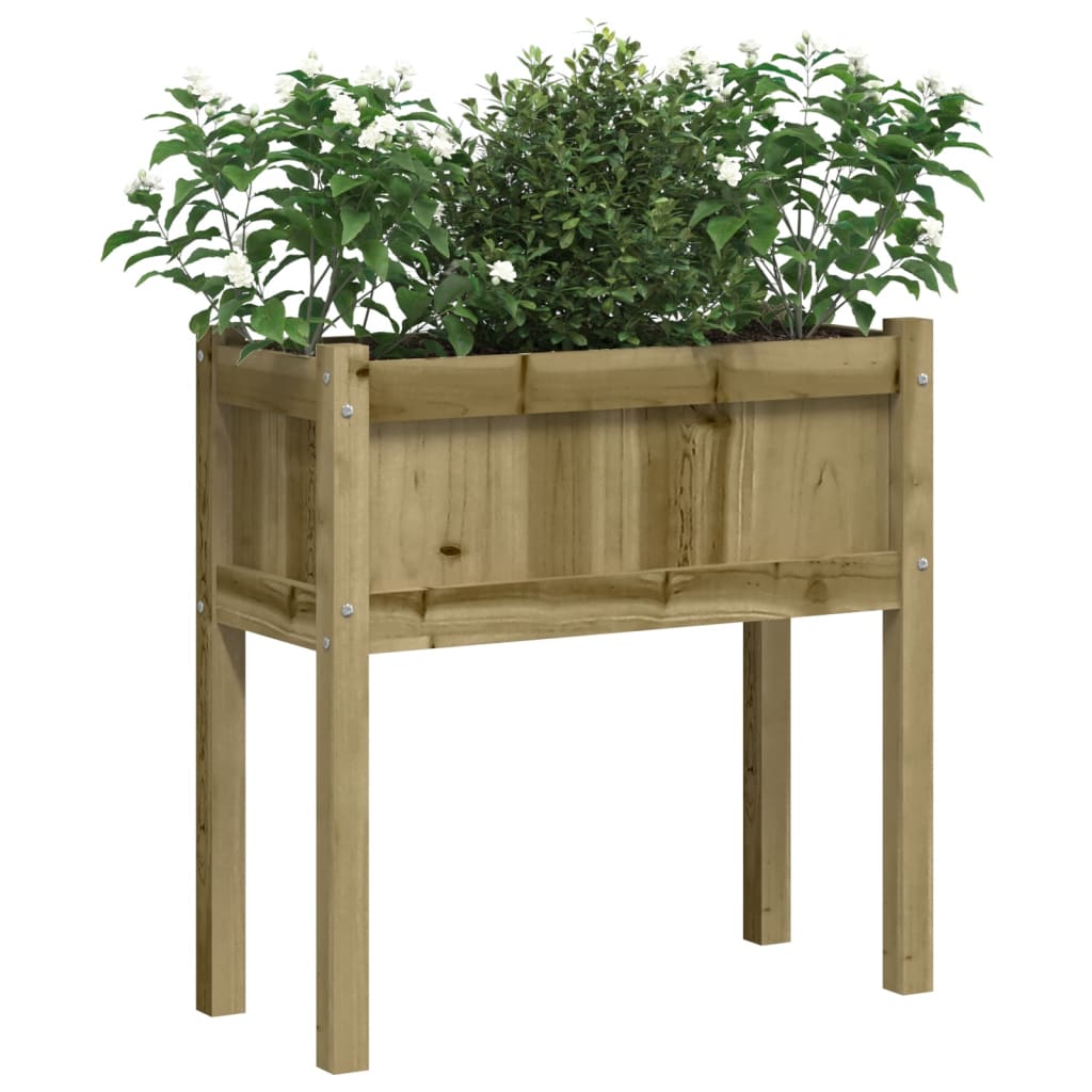 Jardinera Con Patas Madera De Pino Impregnada 70x31x70 Cm_3