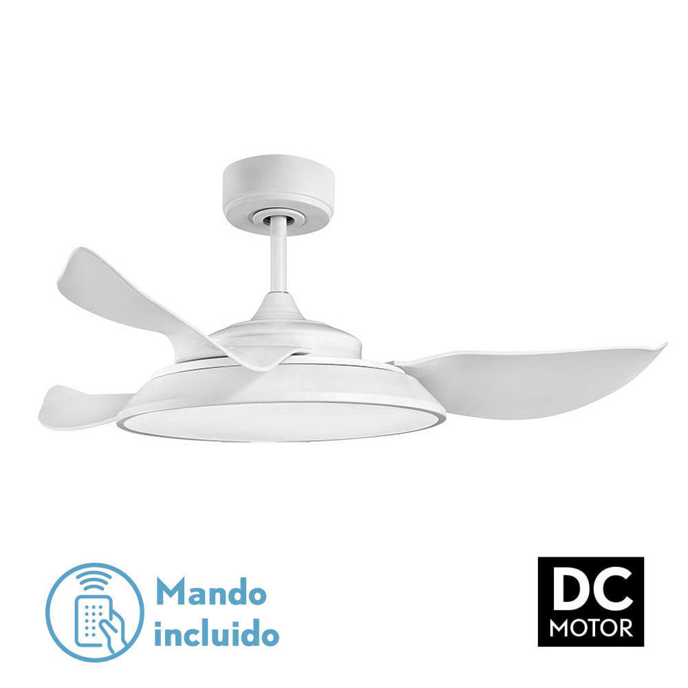 Ventilador Dc Sierra 40w Blanco 3 Aspas 107d 4400lm 6vel 3000-4000-6500k Remoto,memoria,temporizador_0