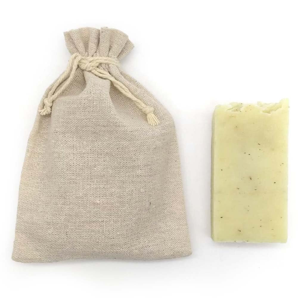 Jabón Natural Árnica 90g En Bolsa Regalo De Yute. Reduce Inflamación Y Mejora Varices. Antiinflamatorio Y Antibacteriano_3
