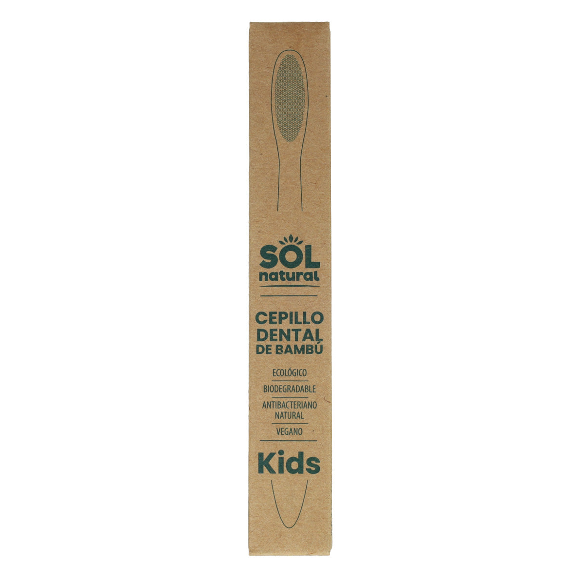 Escova de dentes de bambu infantil Sol Natural