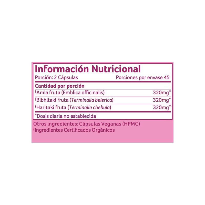 Triphala Organic India 90 cápsulas