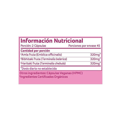 Triphala Organic India 90 cápsulas