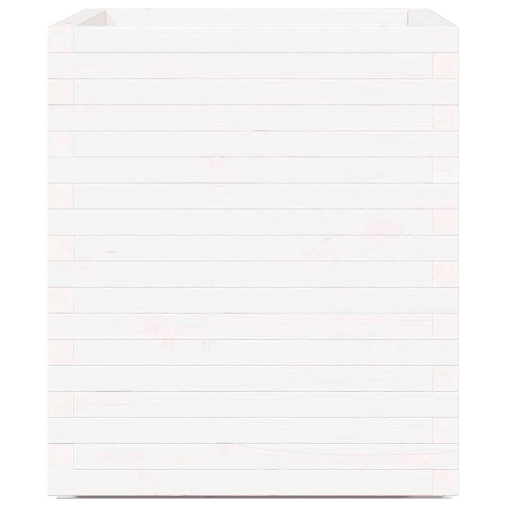 Jardinera Madera Maciza De Pino Blanco 60x60x72,5 Cm_5