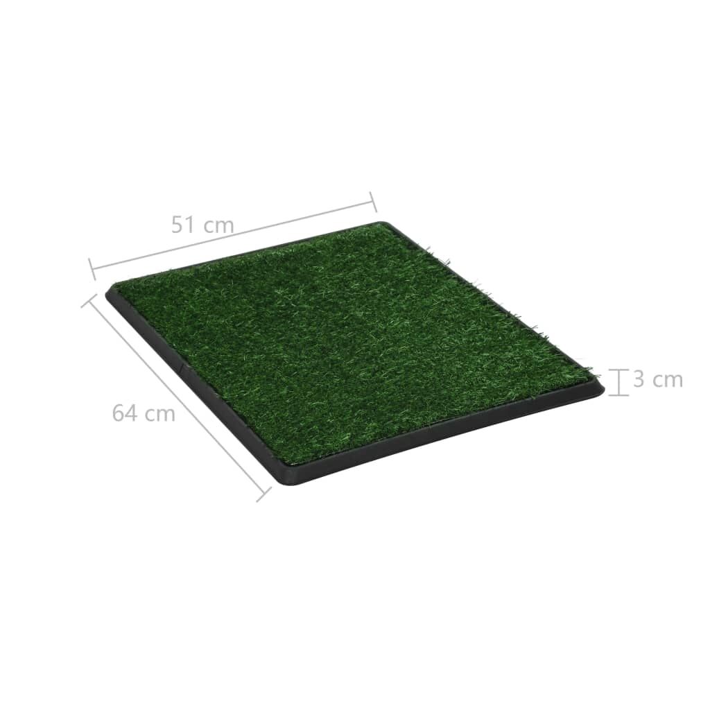 Vidaxl Inodoro Mascotas Con Bandeja Césped Artificial Verde 64x51x3 Cm_2