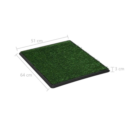 Vidaxl Inodoro Mascotas Con Bandeja Césped Artificial Verde 64x51x3 Cm_2