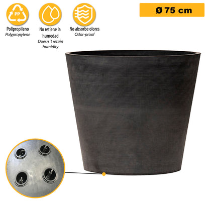Maceta Tipo Cono Truncado Ø 75 Cm Con Ruedas Para Facilitar Su Traslado_2