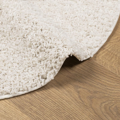 Alfombra Peluda De Pelo Largo Moderna Pamplona Crema Ø 100 Cm / Vetonek_4