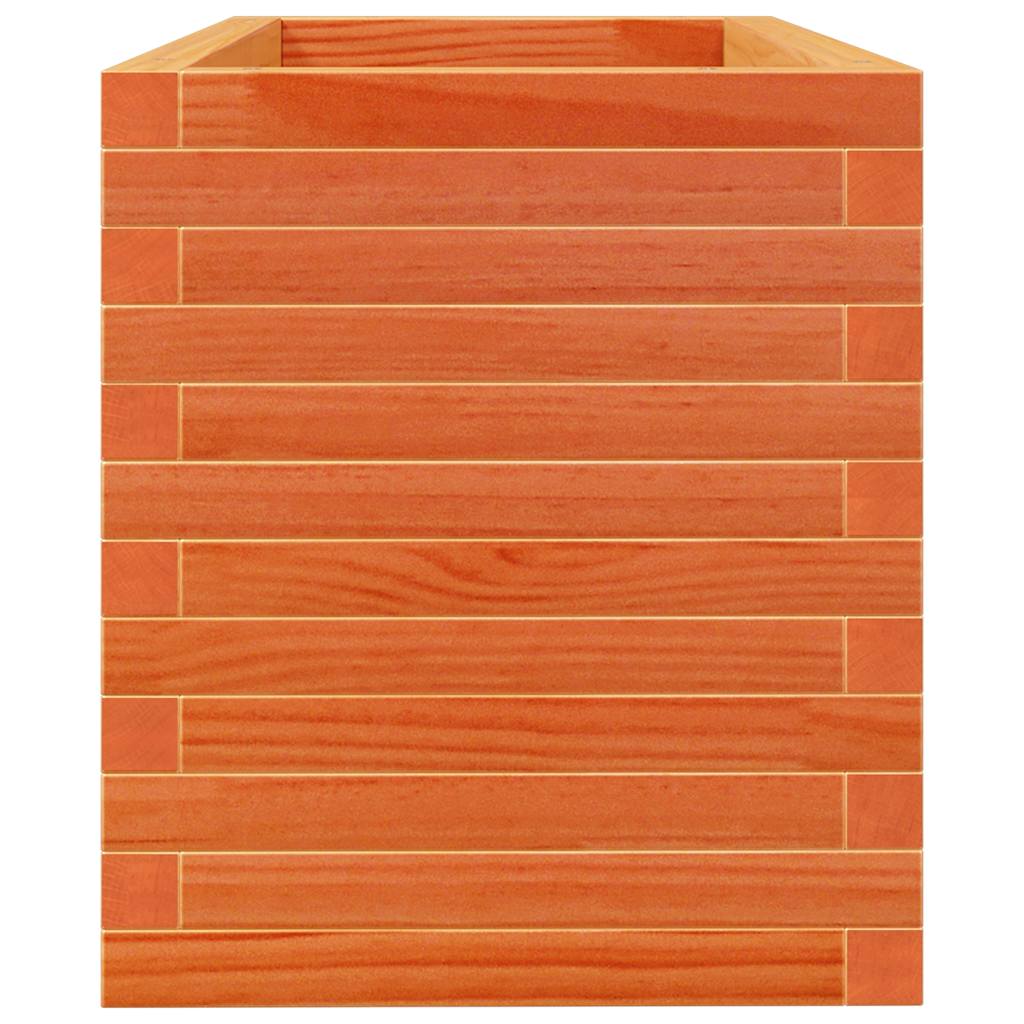 Jardinera De Madera Maciza De Pino Marrón Cera 90x40x45,5 Cm_5