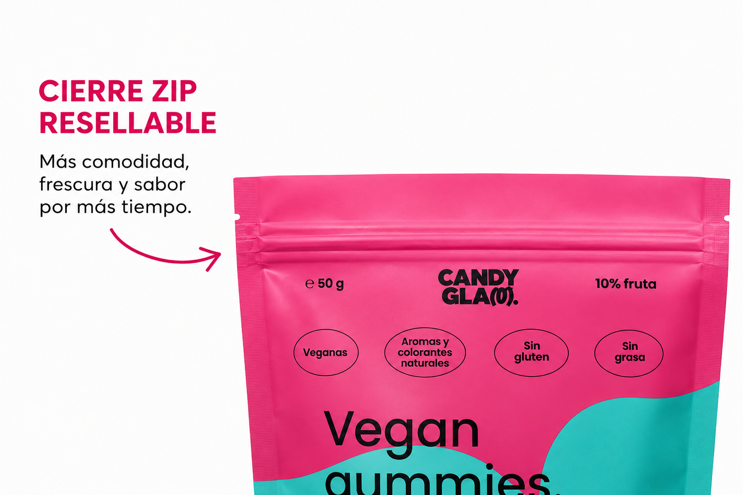 Gummies Veganas Sabor Cereza Pack 14 Bolsas - Snack Dulce Natural Sin Gluten_2