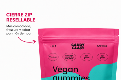 Gummies Veganas Sabor Cereza Pack 14 Bolsas - Snack Dulce Natural Sin Gluten_2