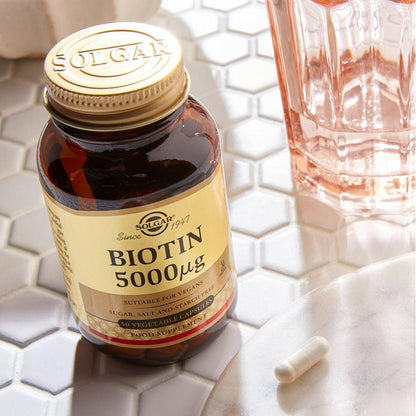 Biotina 5000mcg 100 Cápsulas Solgar