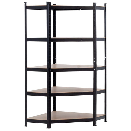 Estantería Esquinera Modular 5 Baldas Ajustables 180x80x40x56cm 875kg O91_0