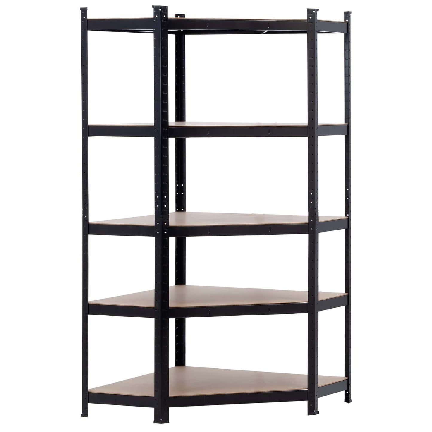 Estantería Esquinera Modular Negra 5 Baldas Ajustables 180x80x40x56cm 875kg 7house_0