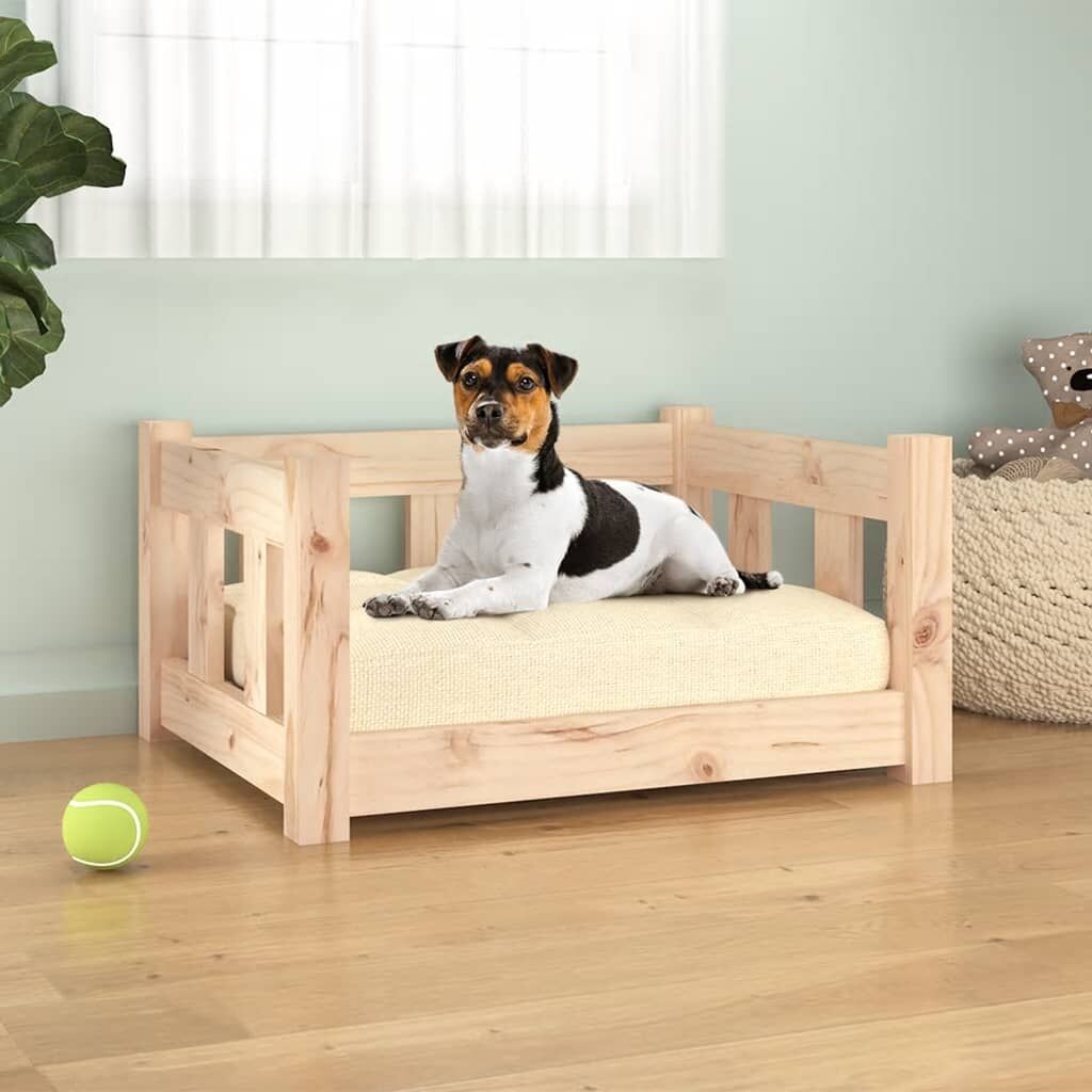 Vidaxl Cama Para Perros Madera Maciza De Pino 55,5x45,5x28 Cm_1