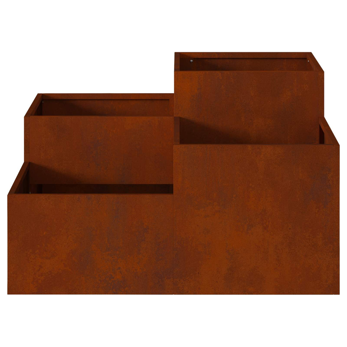 Maceta Para Jardín Oxidado 80 X 80 X 48 Cm Acero Autopatinable_5
