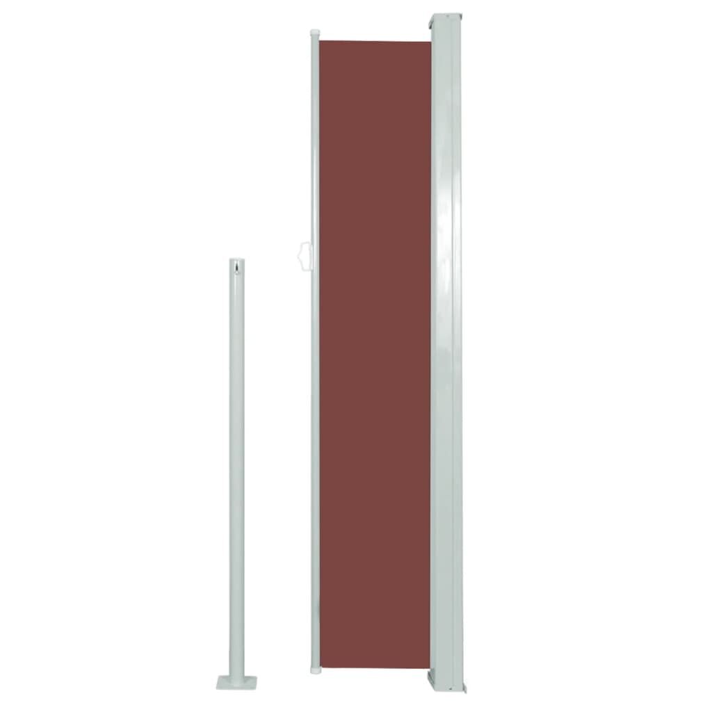 Vidaxl Toldo Lateral Retráctil De Jardín Marrón 160x300 Cm_3