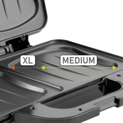 Sandwichera, 2 Sandwiches Xl, Placas Antiadherentes, Termostato, Acero Inoxidable, Compacta Camry Cr3054 1300w_2