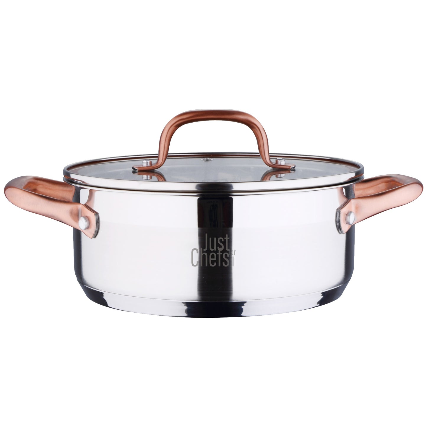 Cacerola Con Tapa, Ø20x8 Cm 2,3l, Acero Inoxidable, Inducción, W/l Copper Just For Chefs_1
