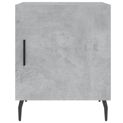 Mesita De Noche Madera De Ingeniería Gris Hormigón 40x40x50 Cm_4