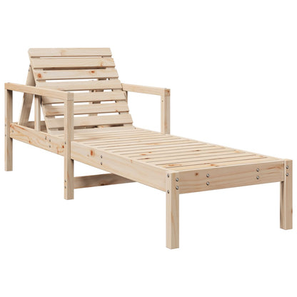 Tumbona De Madera Maciza De Pino 199,5x62x55 Cm / Vetonek_2