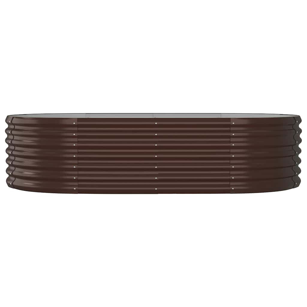 Jardinera Arriate Acero Galvanizado Marrón 152x80x36 Cm_2