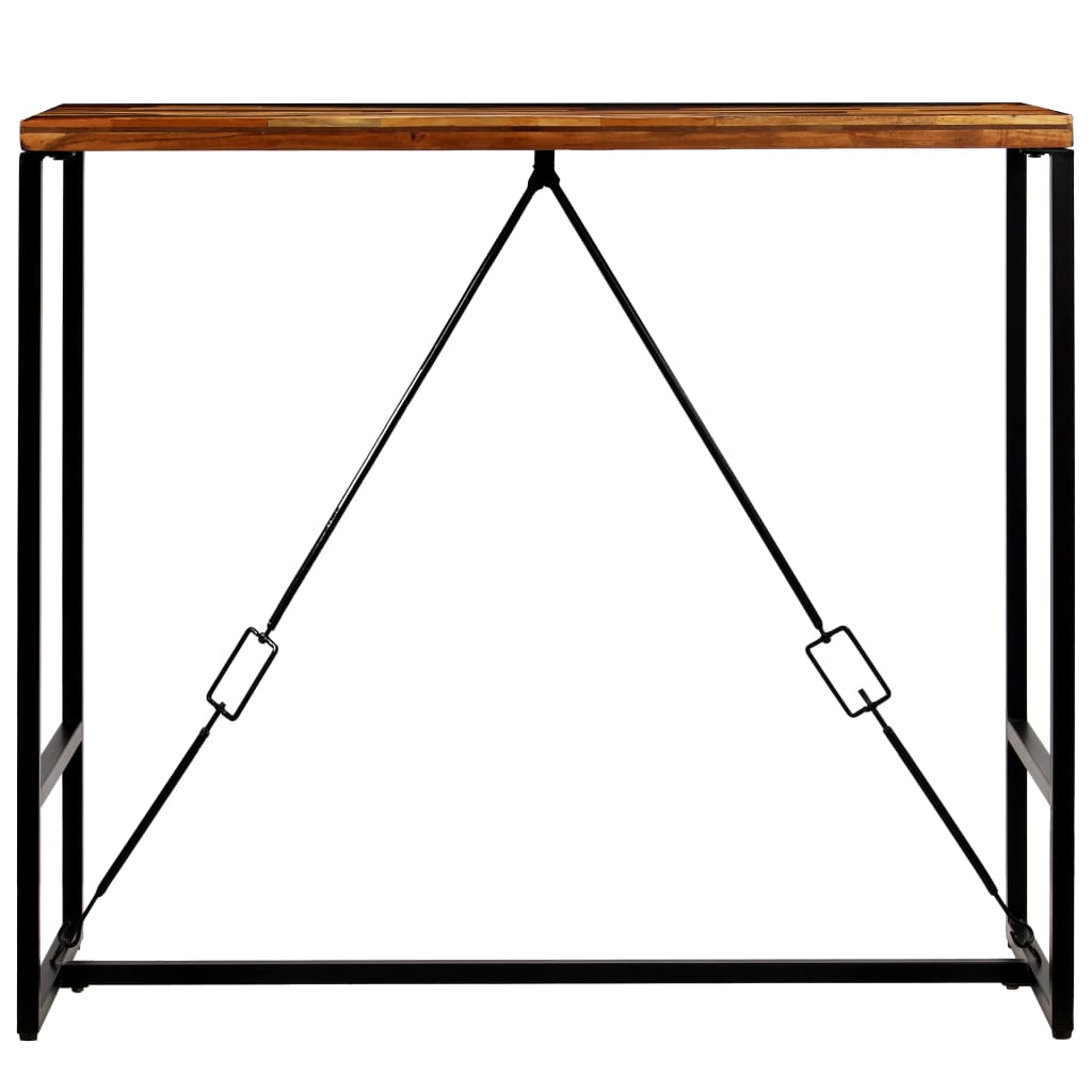 Mesa De Bar De Madera Maciza Reciclada 120x60x106 Cm_1