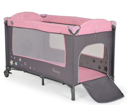 Cuna De Viaje Con Cambiador Sleepy Pink_4