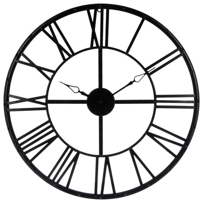 Reloj Vintage De Metal Negro Ø69,5 Cm_0