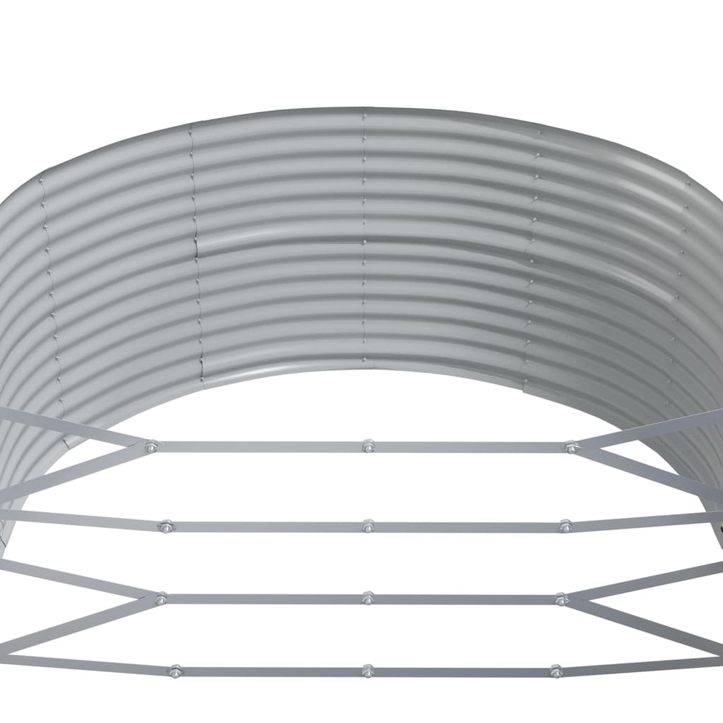 Jardinera Arriate Acero Galvanizado Gris 447x140x68 Cm_4