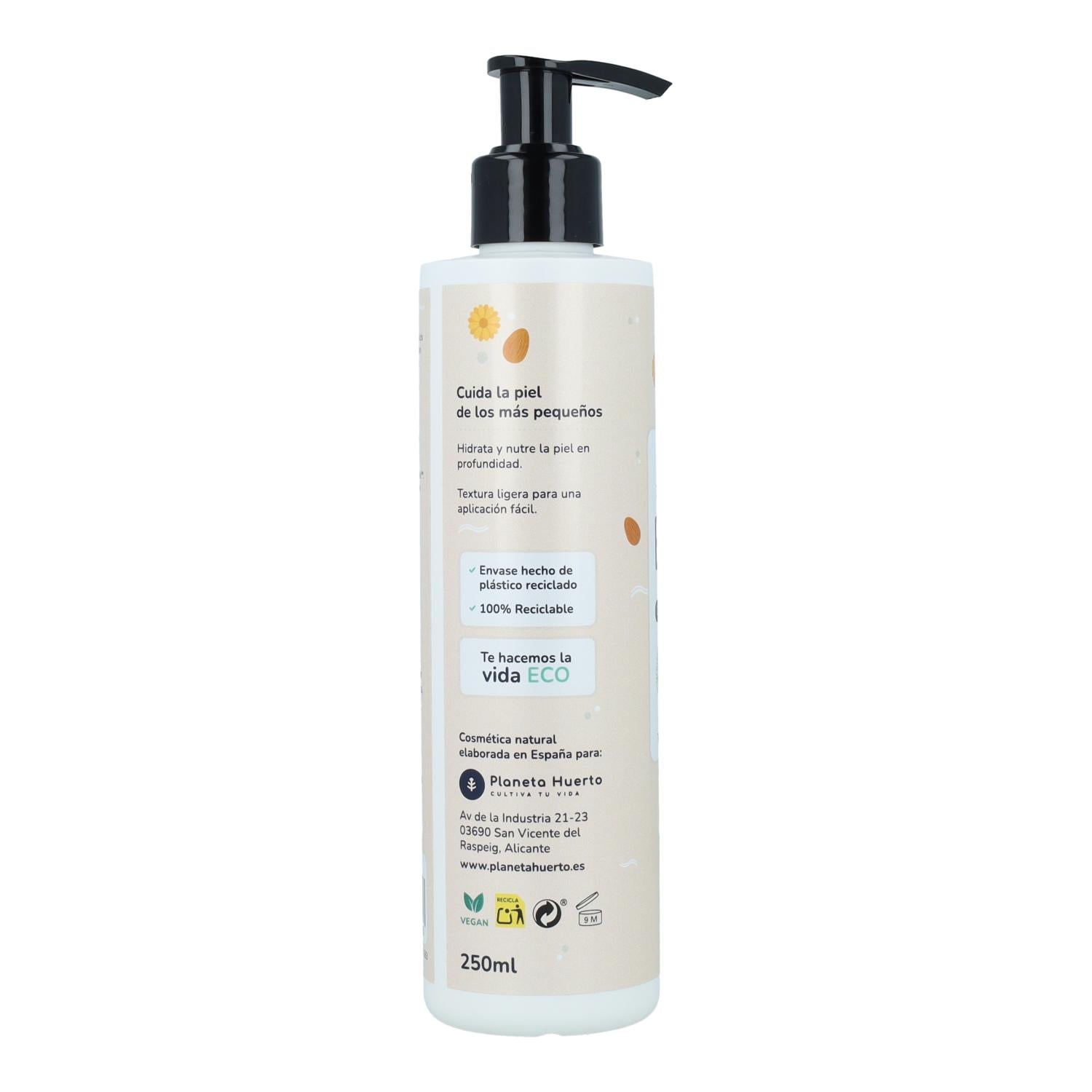 Crema hidratante infantil Caléndula y Almendra Planeta Huerto 250 ml