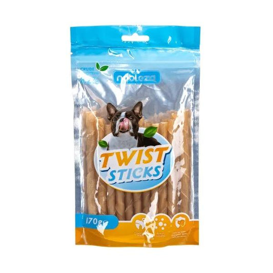 Palitos em pele de bovino twister - Snack Natural Nobleza 20 unidades