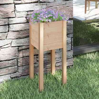 Jardinera De Madera Maciza De Pino 31x31x70 Cm_1