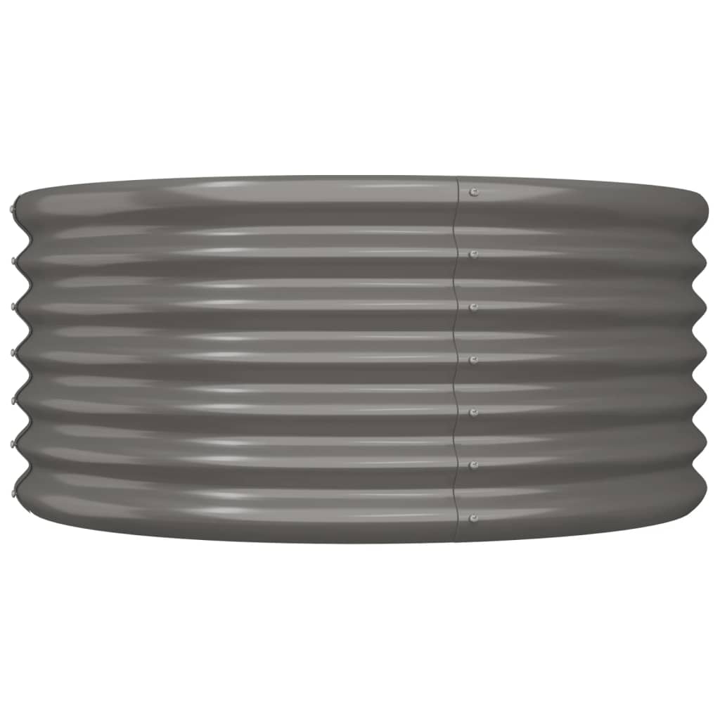 Jardinera De Acero Galvanizado Gris 80x80x36 Cm_2
