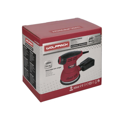 Lijadora Wolfpack Orbital 240 Watt. Lijadora Multifunción. Decapado, Lijado, Eliminar Oxido, Disco Ø 125 Mm.