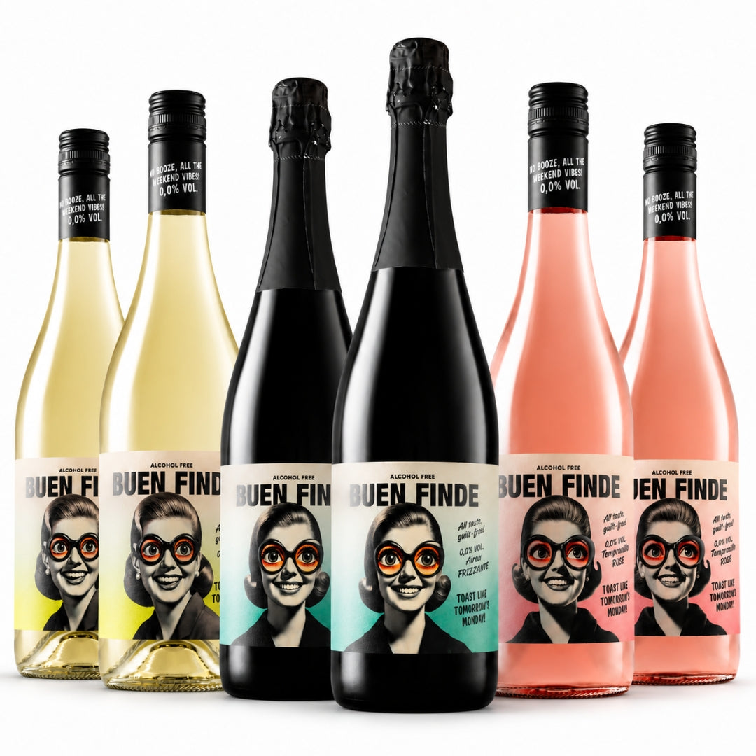 Vino Sin Alcohol 0,0% | Pack 6 Botellas X 750 Ml 2x Blanco Verdejo + 2x Rosado Tempranillo + 2x Frizzante Airén_0