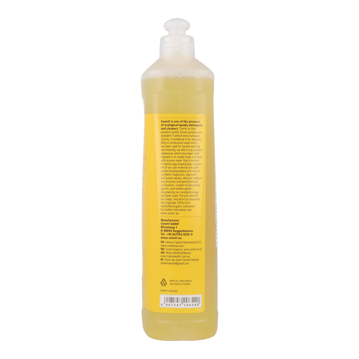Jabón manos calendula Sonett 1L