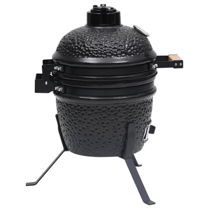 Barbacoa 2 En 1 Ahumadora Kamado De Cerámica Negro 56 Cm / Vetonek_3