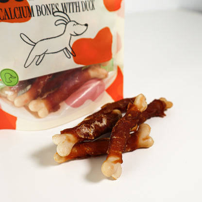 Snack Natural Para Perro Huesitos De Calcio Con Pato Wuapu 12x100gr_2