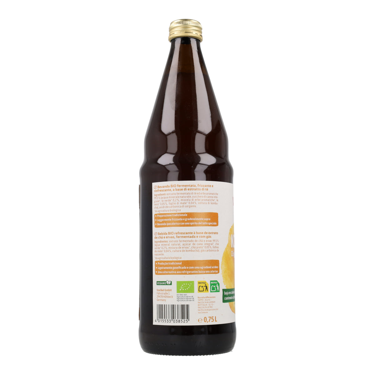 Kombucha Orgânico Original Voelkel 750 ml